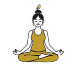 Icono mujer meditando